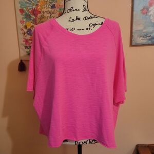 PINK Victoria's Secret Lounge Crop Top In Hot Pink, XXL, NWT